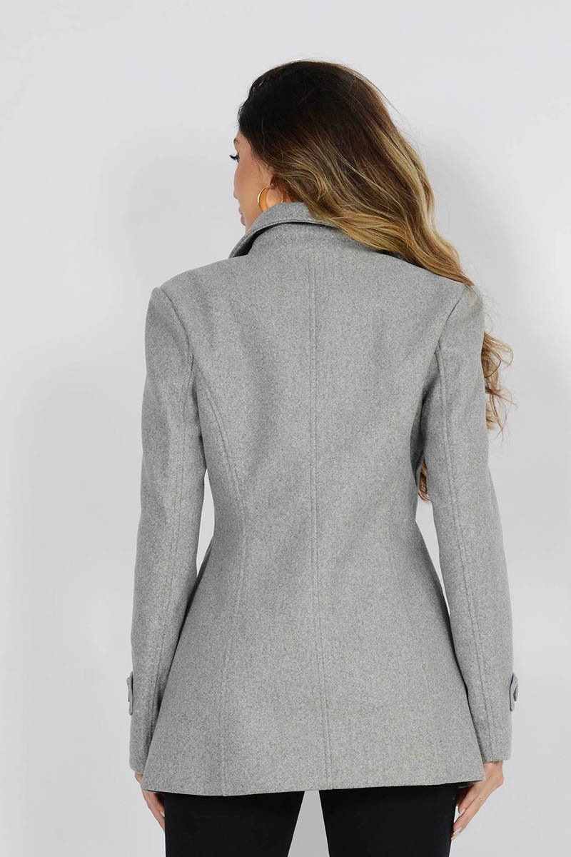 MELT THE LADY フロントホックブラウス グレー 美品 meltthelady フロントホック ロングスリーブ ショートブラウスの