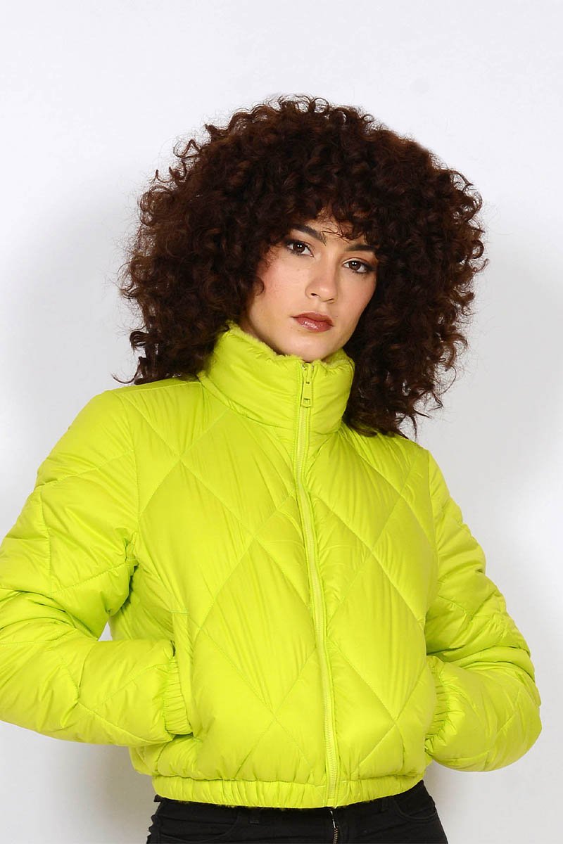 Jaqueta Puffer Dupla Face de Nylon - Verde - Queens Paris